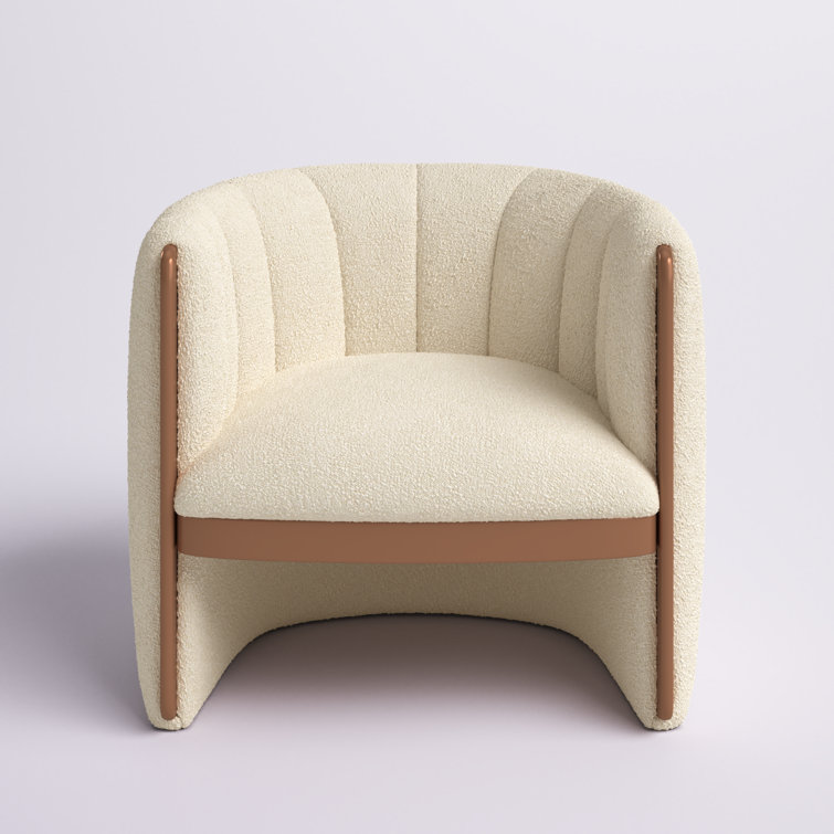 Cream discount fabric armchair